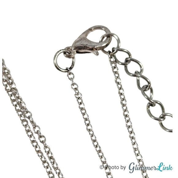Mothers Day Round Pave Mom Halo Silver Tone Necklace - Picture 8 of 9